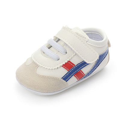 Rubberen antislipzool unisex babyschoenen met klitteband sluiting