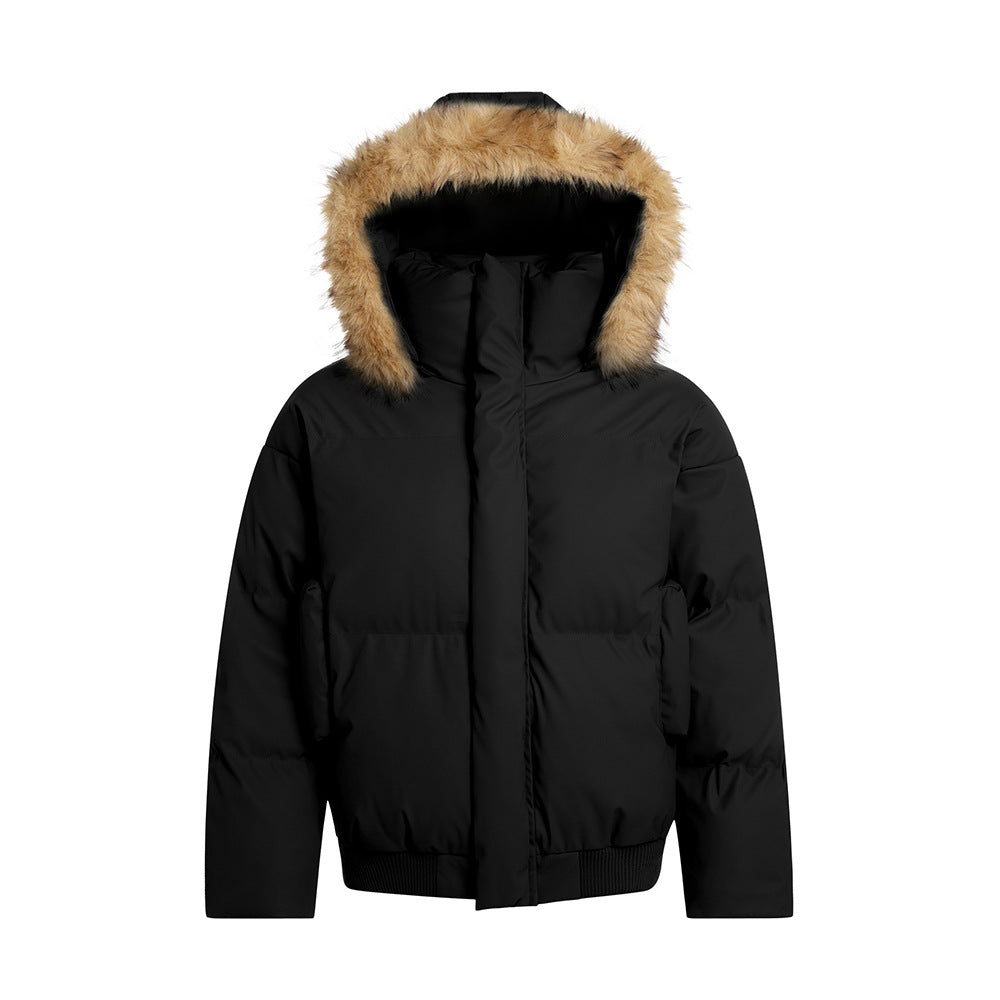 Korte jas met Mao-kraag en afneembare capuchon