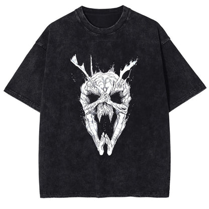 Summer Hot Selling One Punch Man AnimePrinted T-Shirt Summer Cotton Washed Vintage Short Sleeve