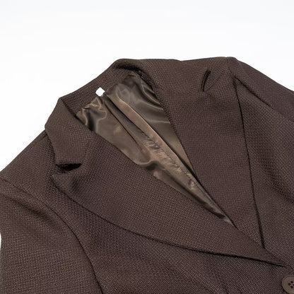 Blazer met lange mouwen geplooide en getailleerde taille