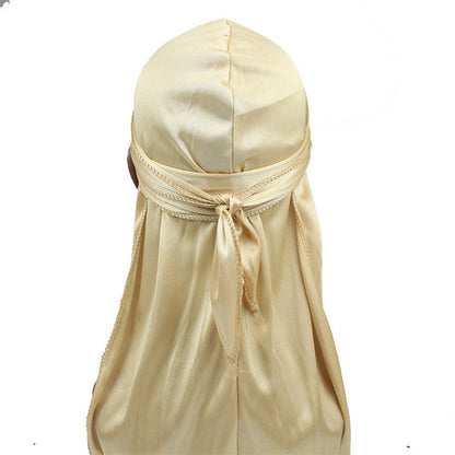 Silk satin long braided hair pirate hat