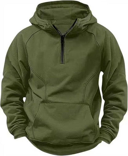 Mens Retro Hooded Zipper Jacket