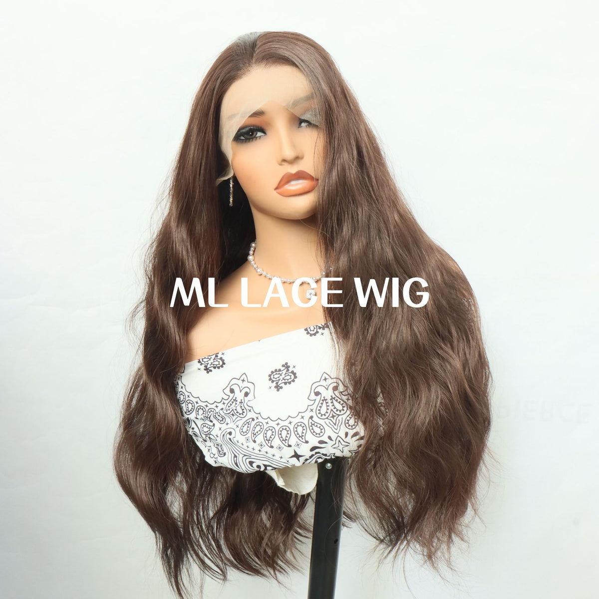 Lady with long flowing hair and headwear