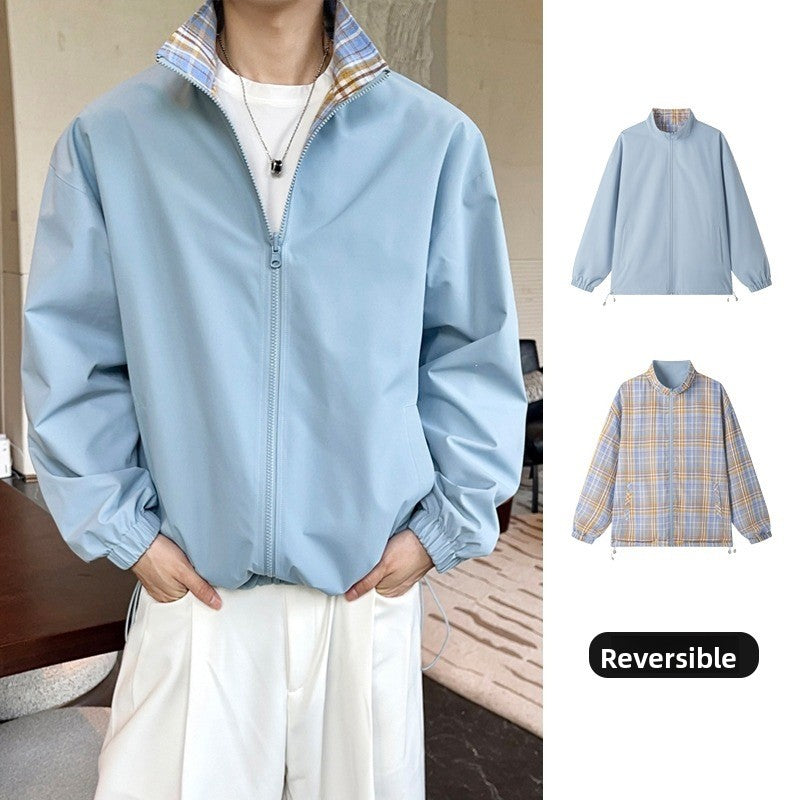 Omkeerbare vintage herenjack losvallend casual model