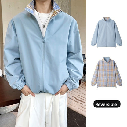 Omkeerbare vintage herenjack losvallend casual model