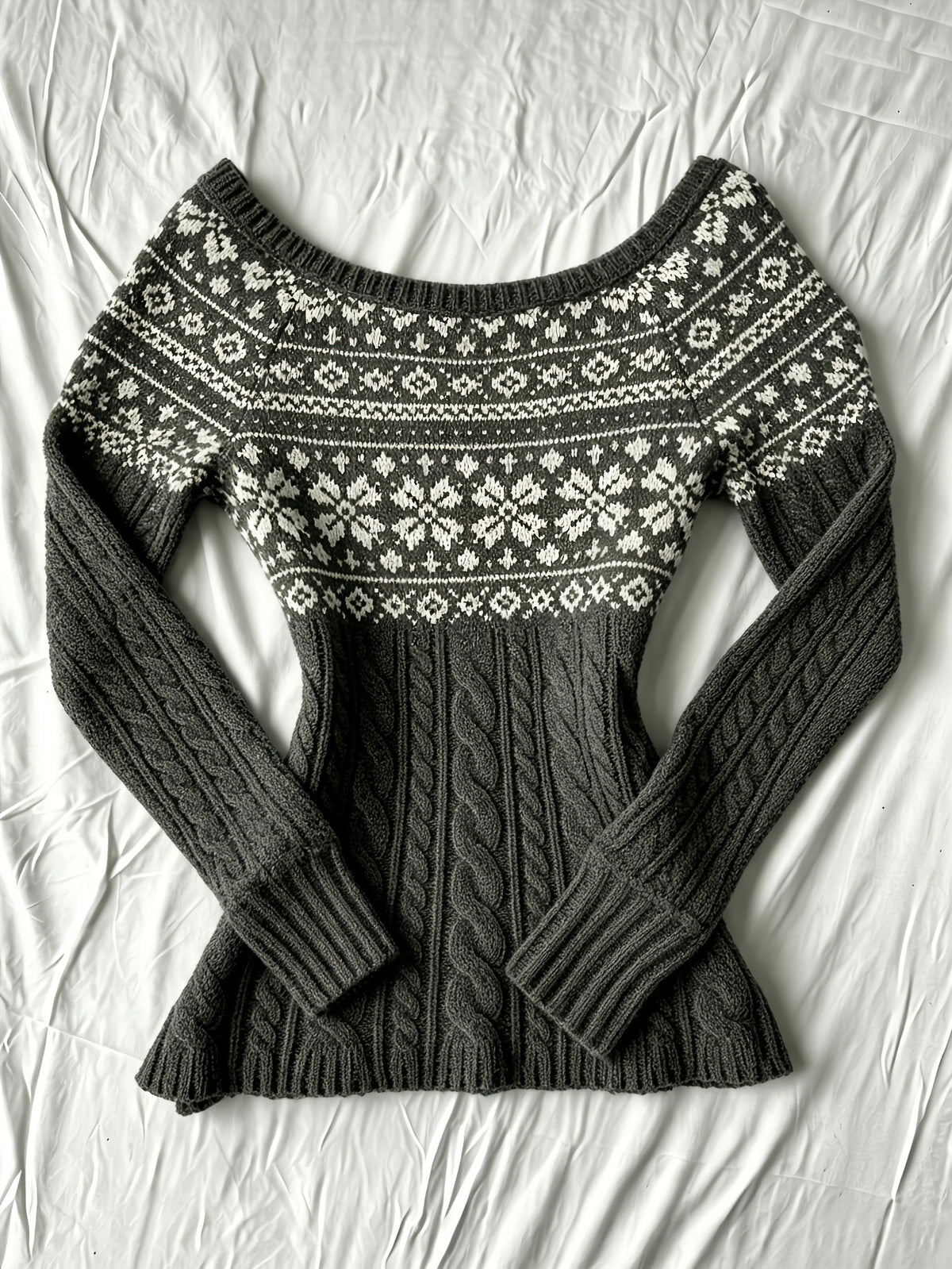 Women's round-neck button-up cardigan