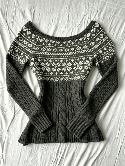 Women's round-neck button-up cardigan