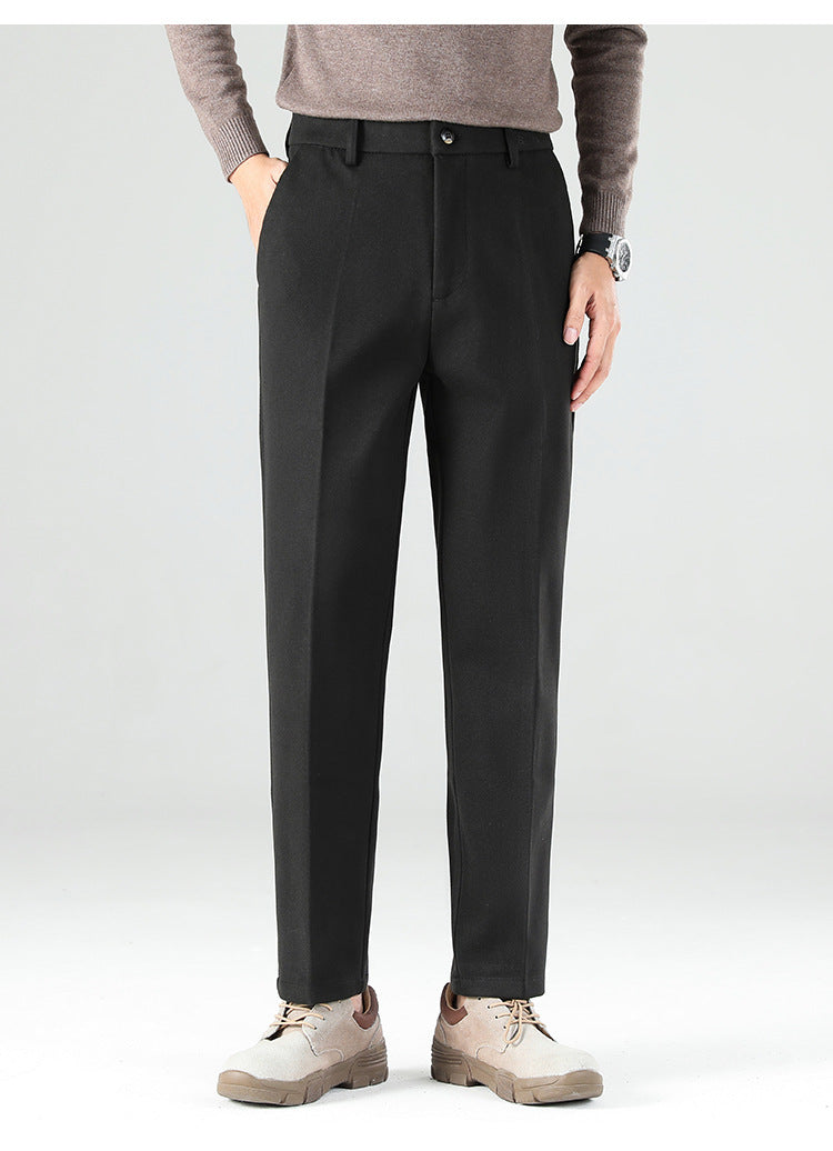 Men's Casual Pants Straight-Leg Drapey Dress Pants Long Pants