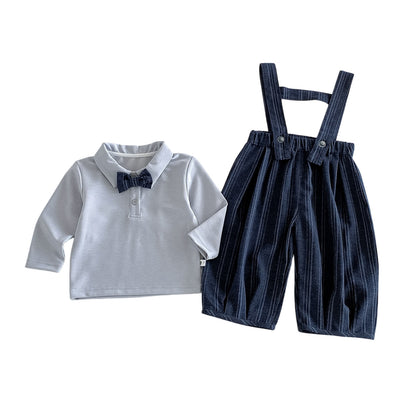 Baby Boy Gentleman Suit Set with Bow Tie