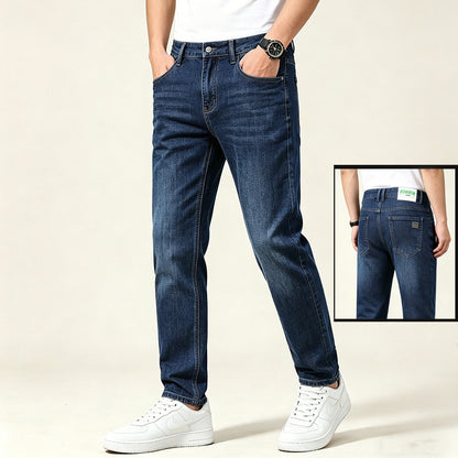 Men?s mid-rise stretch denim trousers