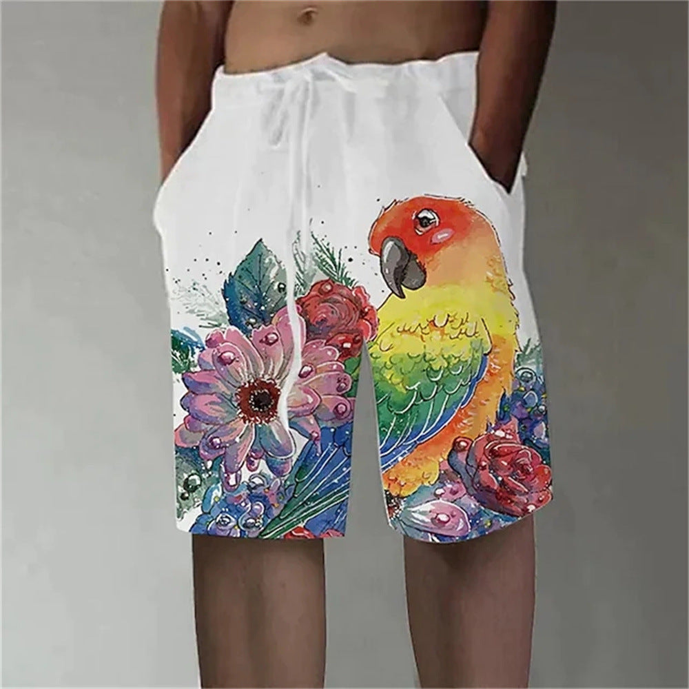 Heren 3D-geprinte strand/zwemshorts