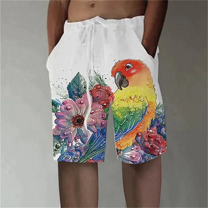 Heren 3D-geprinte strand/zwemshorts