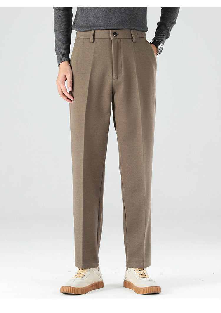 Men's Casual Pants Straight-Leg Drapey Dress Pants Long Pants