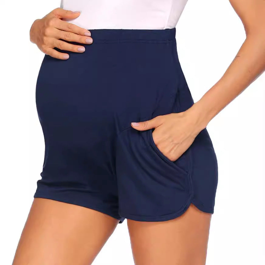 Maternity Yoga Shorts with Adjustable Waist
