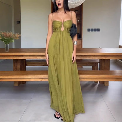 Womens Summer Spaghetti Strap Dress