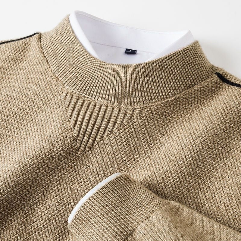 Mens Half Turtleneck Long Sleeve T-Shirt