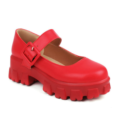 Retro Mary Jane Chunky Heel Women Shoes
