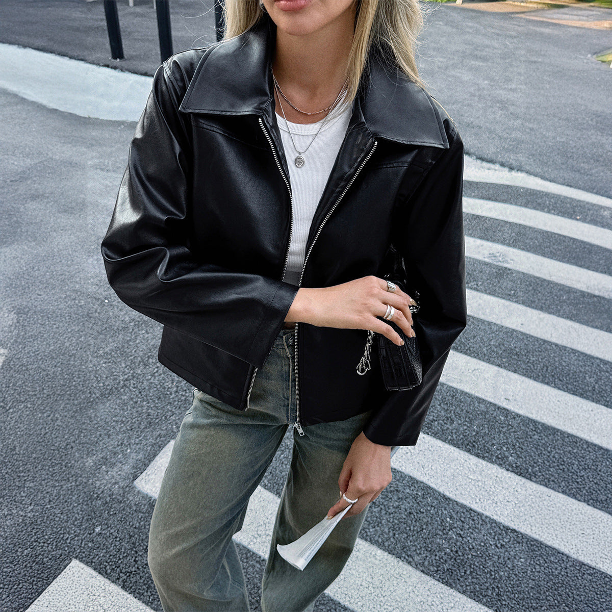 Dames PU-leren Jacket