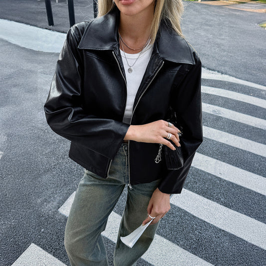 Dames PU-leren Jacket