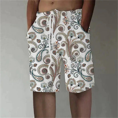 Heren 3D-geprinte strand/zwemshorts