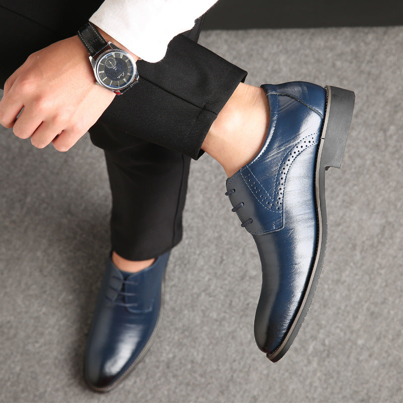 Classic Brogue Leather Shoes for Men