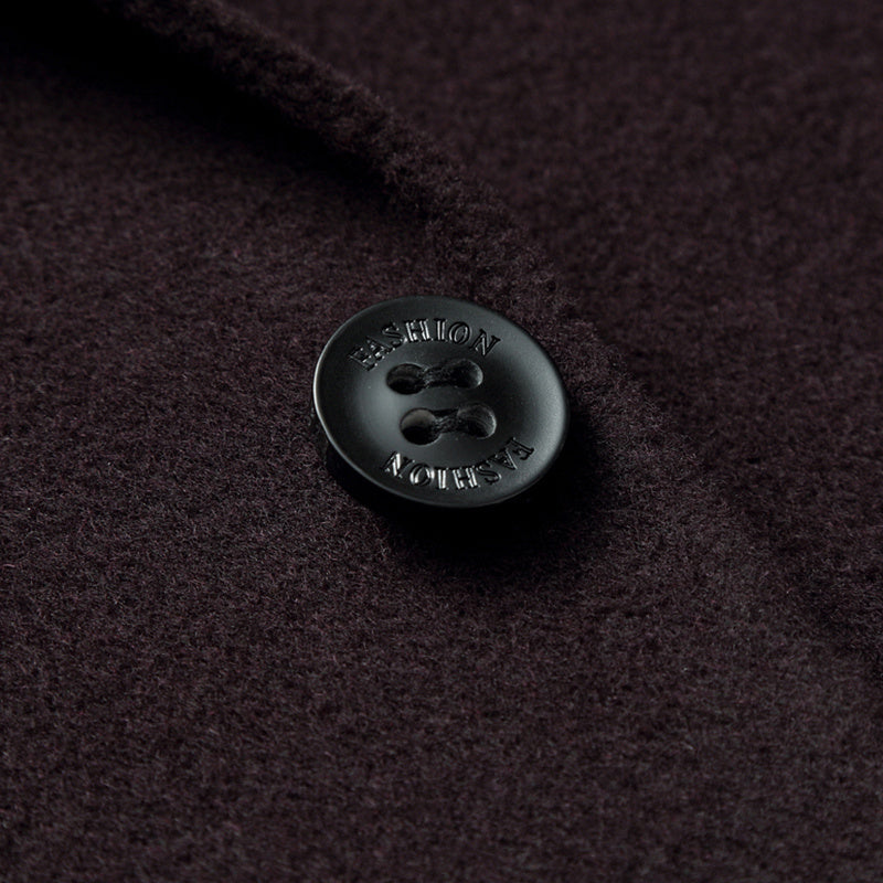 Lange zakelijke heren mantel van hoogwaardige wol