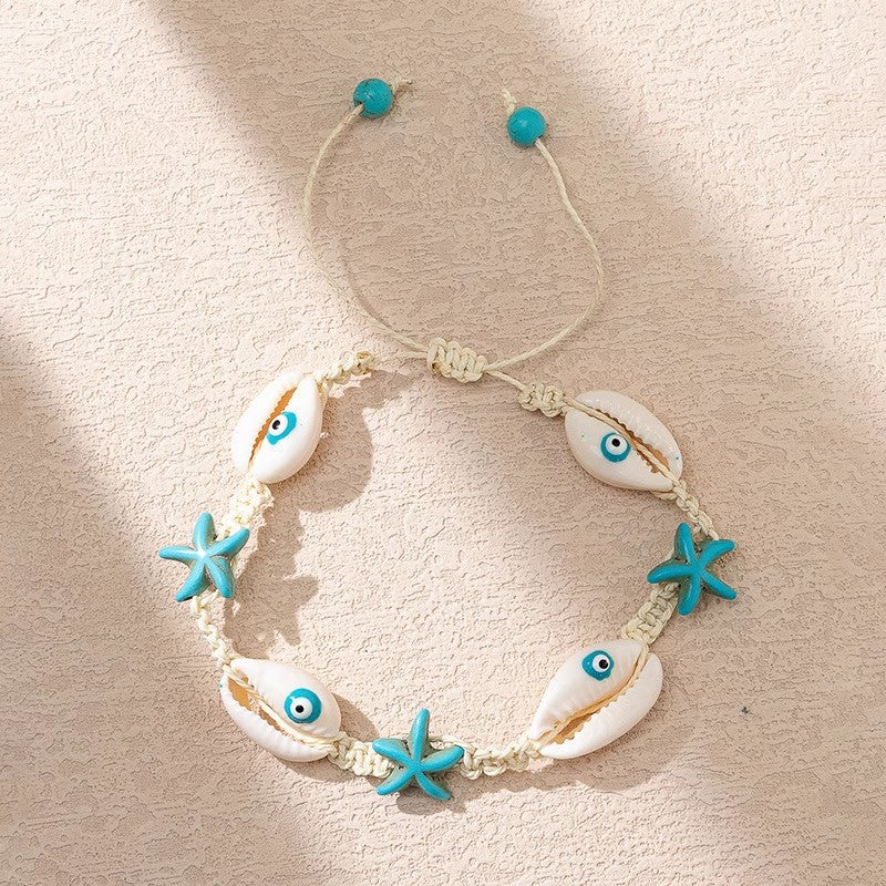 Adjustable Shell Design Geometric Bracelet