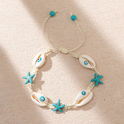 Adjustable Shell Design Geometric Bracelet