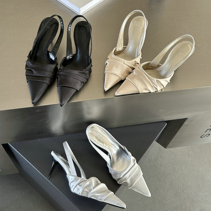 Stiletto-heel closed-toe sandals