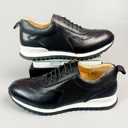 First-Layer Cowhide High-End Business Leather Shoes for Men, British Style Genuine Leather Men's Leather Shoes, Casual Moral Training Shoes, Increased Height and Non-Slip