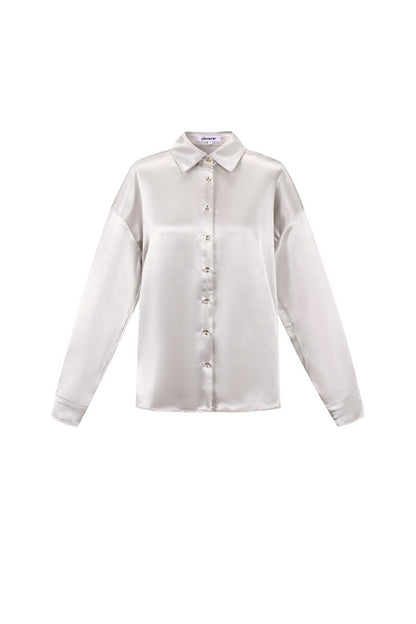 Blouse met zijden look