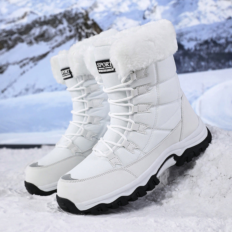 Unisex Warm Fur Lined Flat Snow Boots