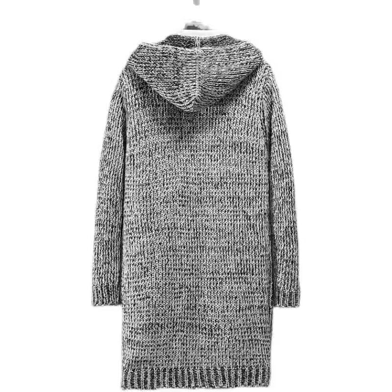 Mens Hooded Knit Cardigan