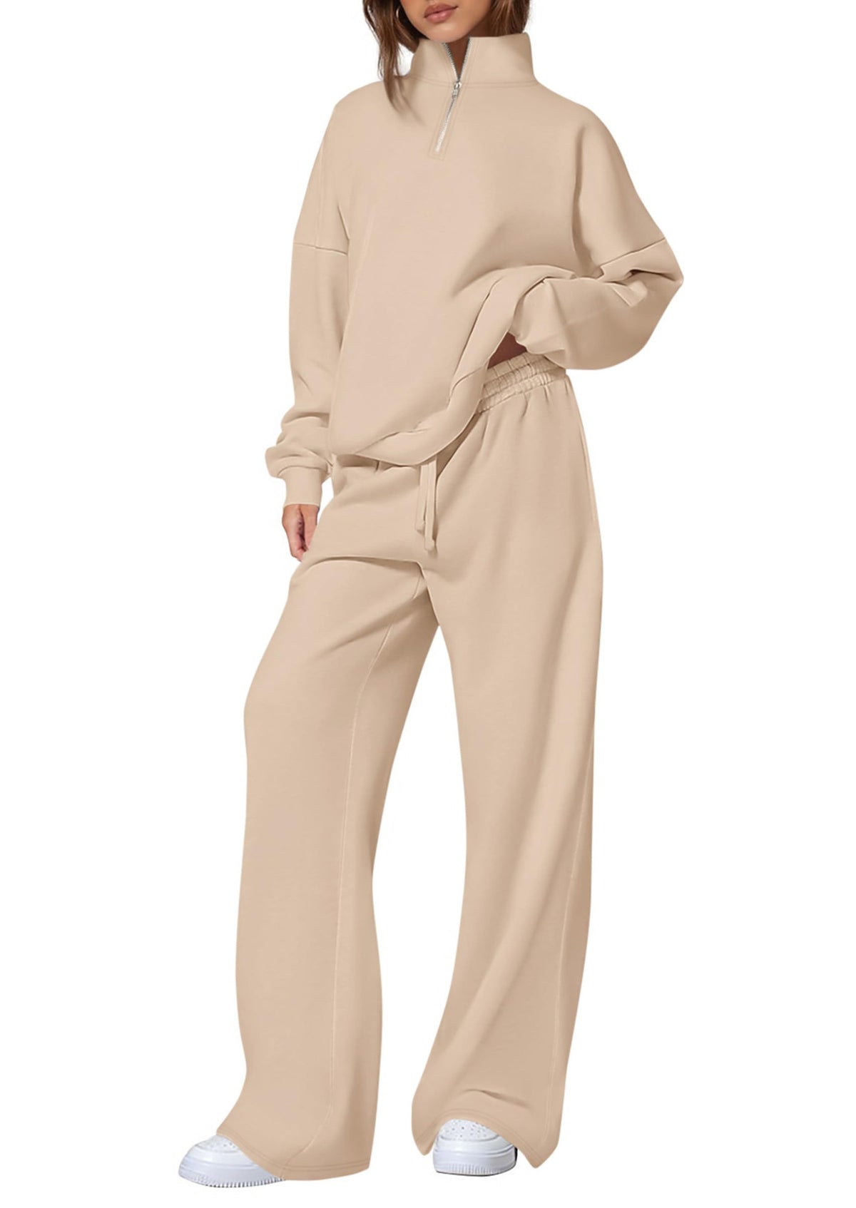 Women's Half-Zip Sweatshirt and Pants Set