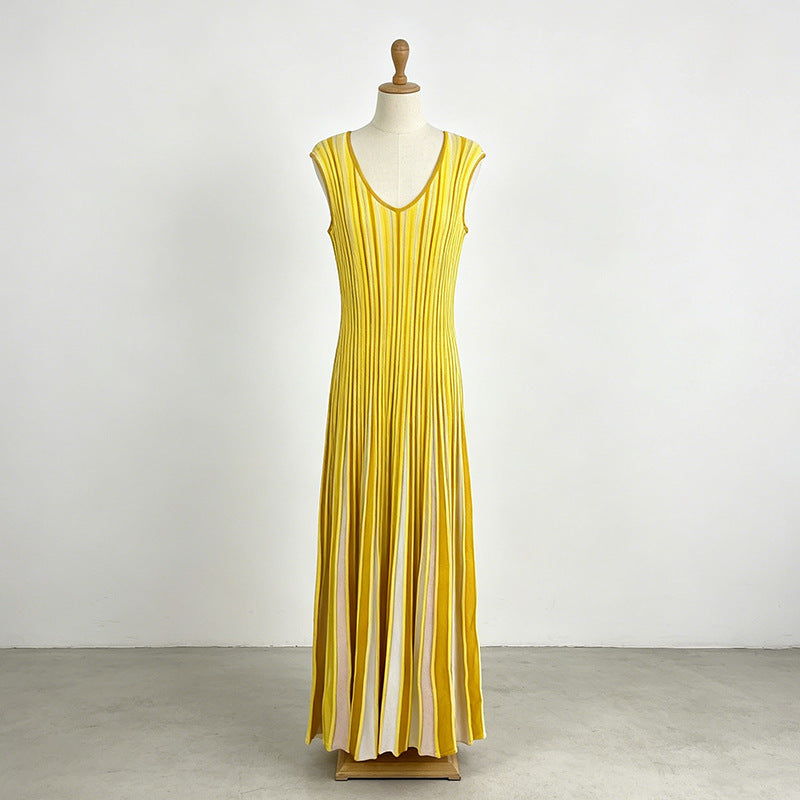 Elegant Mature Style Commuter Long Dress