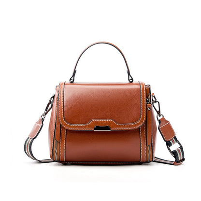 Cowhide Leather Crossbody Handbag