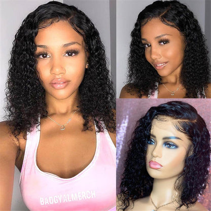3x4 Real Hair Lace Front Wig With Curls