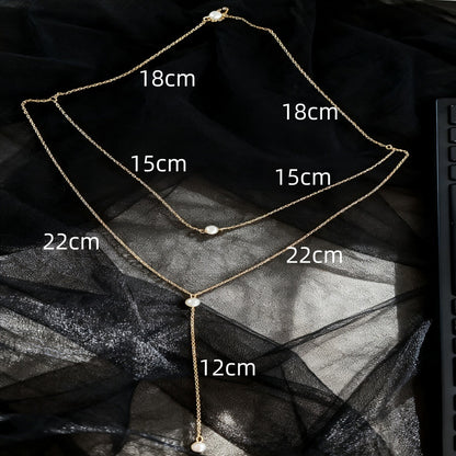 Y-Shaped Rhinestone Pendant Necklace