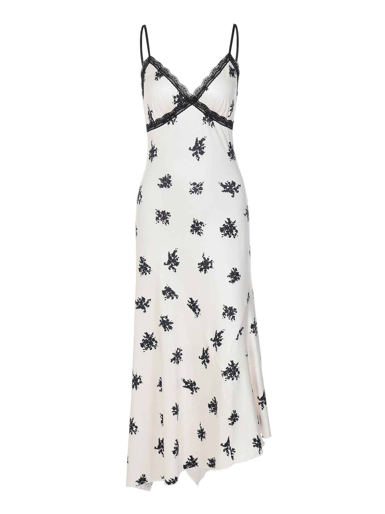 French Style Lace Splicing V-Neck Slim Suspender Dress