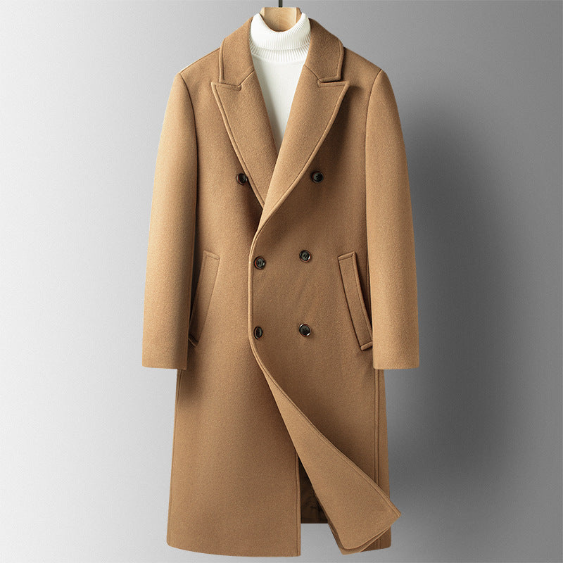 Men's double-breasted wool coat - thick and long? jacket