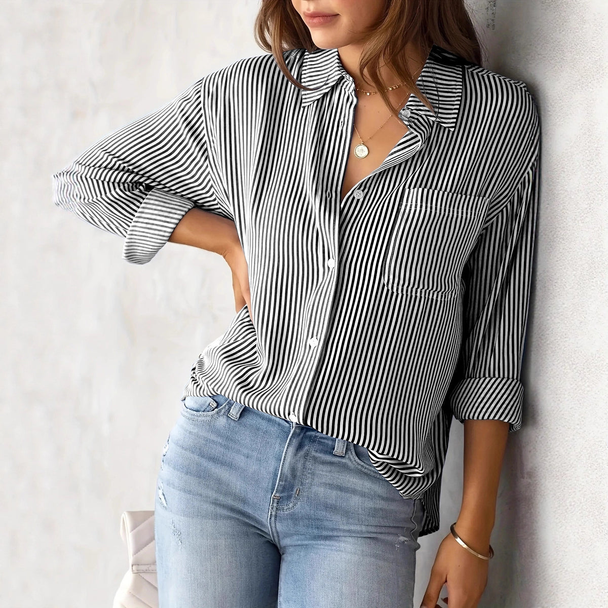 Women's Striped Woven Shirt
