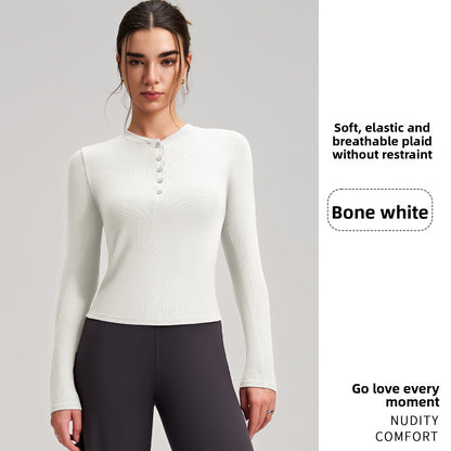 Womens Long Sleeve Yoga Top Fitness Shirt