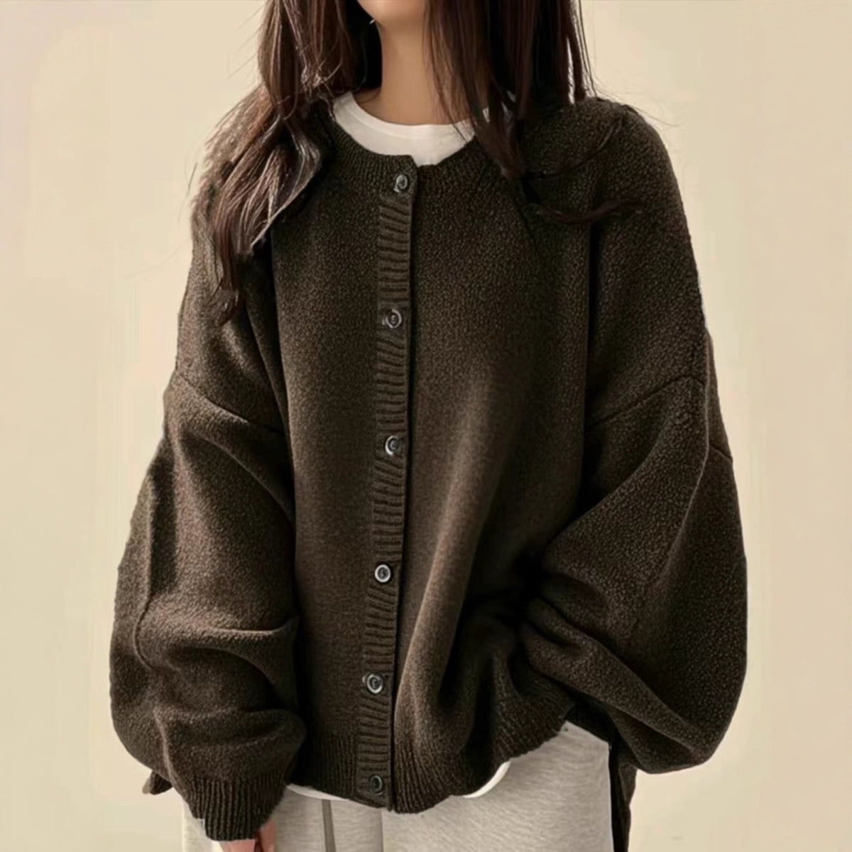 Retro Button Knitted Cardigan