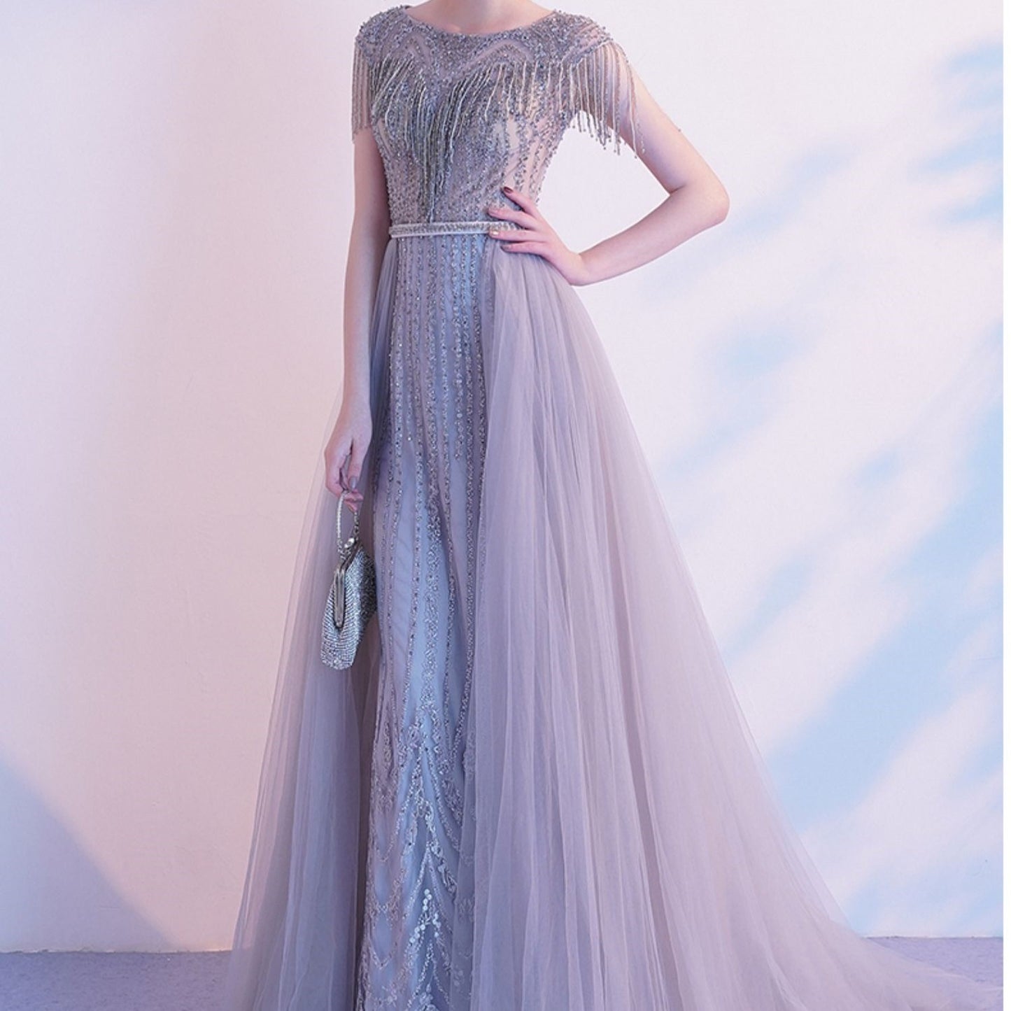 Zware luxe beroemdheid lange avondjurk Europees