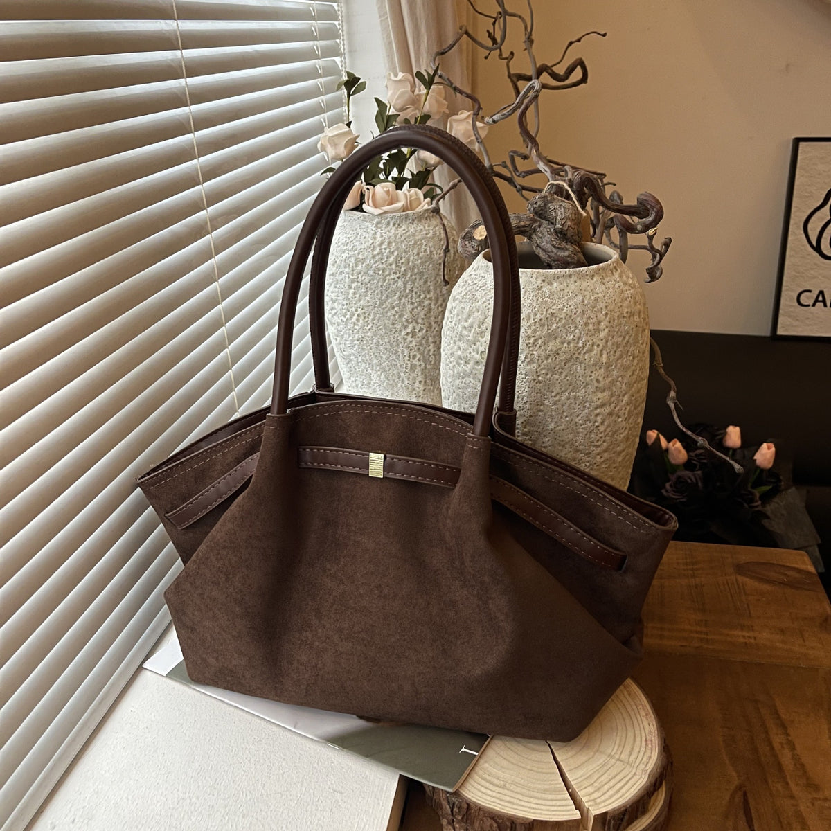 Womens Retro Shoulder Tote Bag