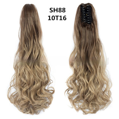 Synthetic Colorful Long Curly Hair Clip Ponytail
