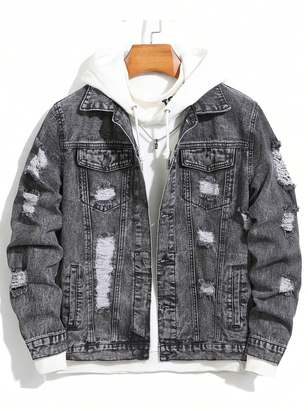 Men's Snowflake Washed Denim Jacket