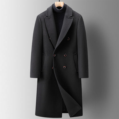 Men's double-breasted wool coat - thick and long? jacket