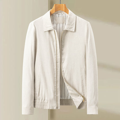 Classic Linen Blend Lapel Jacket