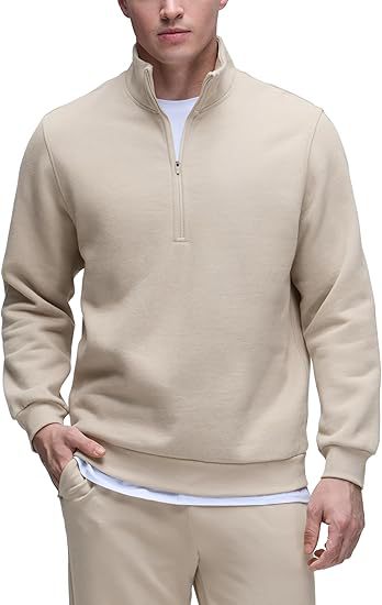 Mens Quarter Zip Fleece Sweatshirt
